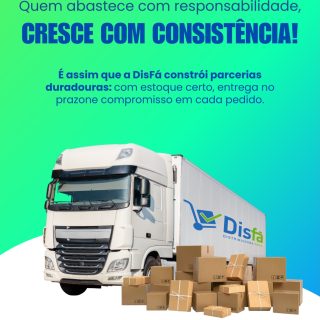 Crescimento não acontece por acaso.
Acontece com responsabilidade, planejamento e parceria certa.

Na DisFá, você encontra estoque confiável, entrega no prazo e compromisso em cada detalhe.

É assim que se constrói consistência.

#DisFá #Distribuidora #Parceria #Compromisso #Crescimento
