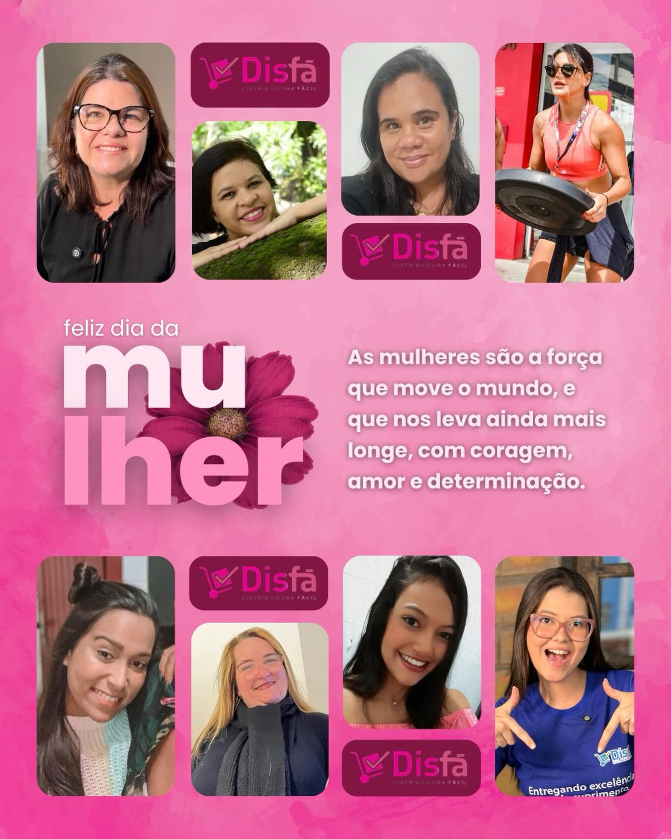 Hoje celebramos a força, a dedicação e a inspiração que existem em cada mulher. 💐

As mulheres da Disfá desejam um Feliz Dia das Mulheres, neste 8 de março, a todas que transformam o mundo com coragem, trabalho e amor. ✨

#diadamulher #8demarço #mulheres #mulheresdenegócios