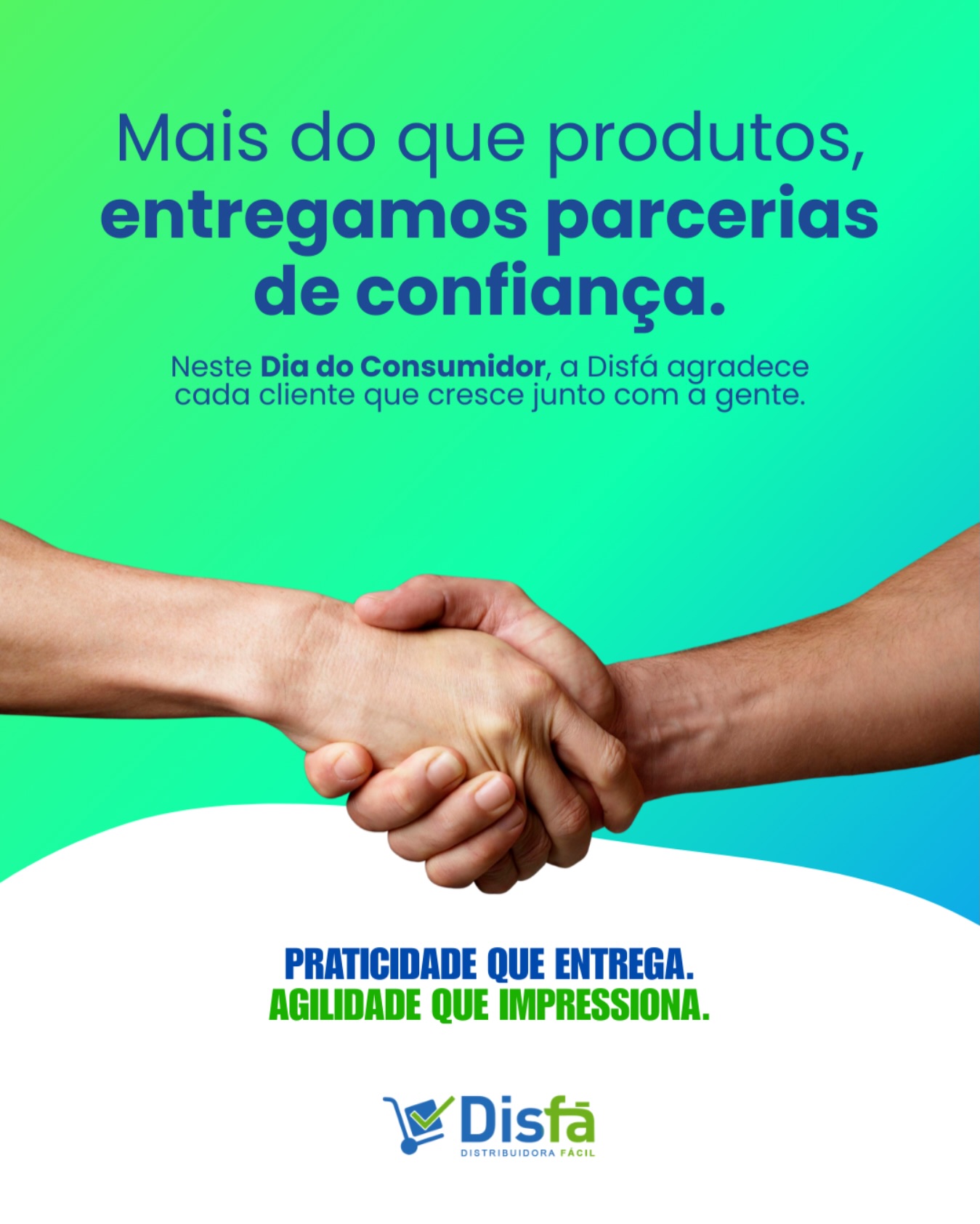 Mais do que produtos, valorizamos as parcerias que construímos todos os dias.

Neste Dia do Consumidor, a DisFá agradece a cada cliente que confia no nosso trabalho e cresce junto com a gente.

Seguimos comprometidos em entregar praticidade, agilidade e confiança em cada pedido.

Obrigado por fazer parte da nossa história. 🤝

#DisFá #DiaDoConsumidor #Parceria #Confiança #Distribuidora