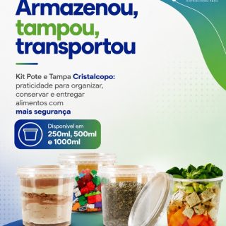Do preparo à entrega, a embalagem certa faz toda a diferença. 🍽️

O Kit Pote e Tampa Cristalcopo traz mais praticidade para armazenar, conservar e transportar alimentos com segurança no dia a dia de restaurantes, lanchonetes, delivery e outros negócios do setor alimentício.

Disponível em 250ml, 500ml e 1000ml, para diferentes necessidades da sua operação.

📲 Faça sua cotação com a DisFá: (81) 3454-0035

#EmbalagensParaAlimentos #PotesDescartáveis #FoodService #SuprimentosParaEmpresas #DisFá