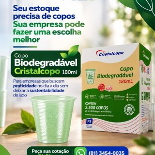Sua empresa usa copos descartáveis todos os dias? Então uma escolha que parece pequena pode representar muito. 🌱

O Copo Biodegradável Cristalcopo 180ml une a praticidade que a rotina da empresa exige a uma alternativa mais consciente para o consumo diário.

Para escritórios, clínicas, empresas, recepções e outros ambientes que precisam manter o estoque abastecido, é uma forma simples de começar a incorporar escolhas mais sustentáveis no dia a dia.

📲 Abasteça sua empresa com a DisFá: (81) 3454-0035

Escolha fácil. Escolha a DisFá.

#CopoBiodegradável #DescartáveisParaEmpresas #SuprimentosParaEmpresas #SustentabilidadeEmpresarial #DisFá