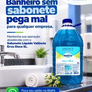 O sabonete acabou de novo? Isso não deveria virar problema na rotina da sua empresa. 👀

Banheiros de empresas, clínicas, escritórios e estabelecimentos com circulação de pessoas precisam de um estoque que acompanhe o uso diário.

O Sabonete Líquido Valência Erva-Doce 5L é uma opção prática para manter a higiene das mãos disponível e evitar aquela correria quando o dispenser fica vazio.

📲 Não espere acabar. Peça seu galão na DisFá: (81) 3454-0035

Escolha fácil. Escolha a DisFá.

#SaboneteLíquido #HigieneProfissional #ProdutosDeHigiene #SuprimentosParaEmpresas #DisFá