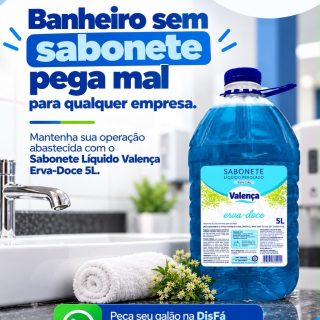 O sabonete acabou de novo? Isso não deveria virar problema na rotina da sua empresa. 👀

Banheiros de empresas, clínicas, escritórios e estabelecimentos com circulação de pessoas precisam de um estoque que acompanhe o uso diário.

O Sabonete Líquido Valência Erva-Doce 5L é uma opção prática para manter a higiene das mãos disponível e evitar aquela correria quando o dispenser fica vazio.

📲 Não espere acabar. Peça seu galão na DisFá: (81) 3454-0035

Escolha fácil. Escolha a DisFá.

#SaboneteLíquido #HigieneProfissional #ProdutosDeHigiene #SuprimentosParaEmpresas #DisFá